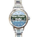 Your Photo Here copy Round Italian Charm Watch