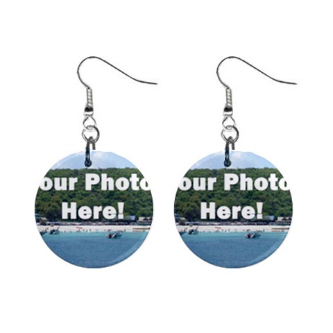 Your Photo Here copy 1  Button Earrings from ArtsNow.com Front