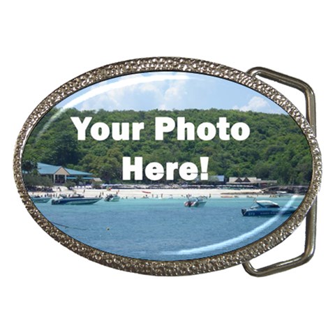 Your Photo Here copy Belt Buckle from ArtsNow.com Front