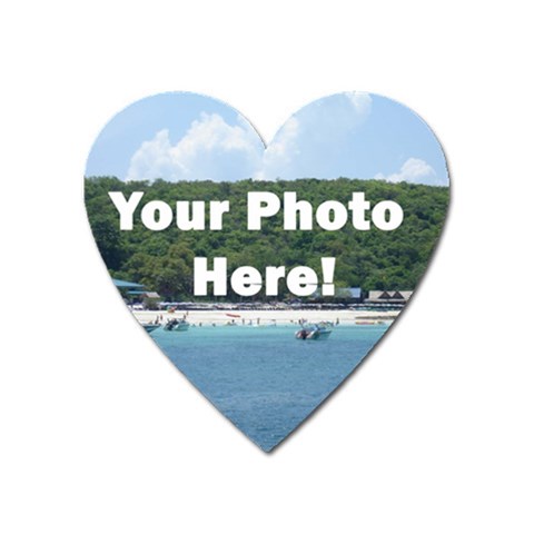 Your Photo Here copy Magnet (Heart) from ArtsNow.com Front