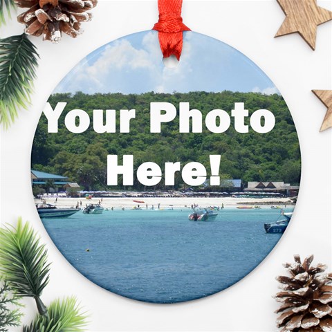 Your Photo Here copy Round Ornament (Two Sides) from ArtsNow.com Front