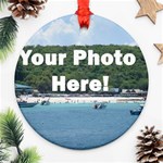 Your Photo Here copy Round Ornament (Two Sides)