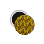 Yellow Brown Minimalist Leaves 1.75  Magnet