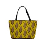 Yellow Brown Minimalist Leaves Classic Shoulder Handbag