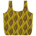 Yellow Brown Minimalist Leaves Full Print Recycle Bag (XXXL)