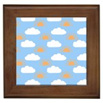 Sun And Clouds  Framed Tile