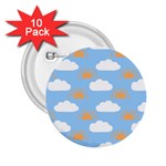 Sun And Clouds  2.25  Button (10 pack)