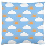 Sun And Clouds  Large Flano Cushion Case (One Side)