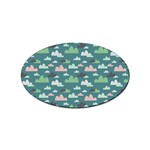 Llama Clouds   Sticker Oval (10 pack)