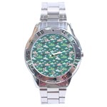 Llama Clouds   Stainless Steel Analogue Watch