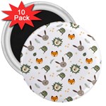 Rabbit, Lions And Nuts   3  Magnet (10 pack)