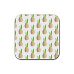 Succulent Vases  Rubber Coaster (Square)