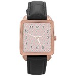 Pink Spring Blossom Rose Gold Leather Watch 