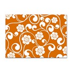 Orange Floral Walls  Sticker A4 (100 pack)