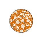 Orange Floral Walls  Hat Clip Ball Marker (4 pack)