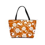 Orange Floral Walls  Classic Shoulder Handbag