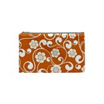 Orange Floral Walls  Cosmetic Bag (Small)