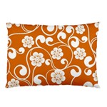 Orange Floral Walls  Pillow Case (Two Sides)