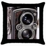 Rolleiflex camera Throw Pillow Case (Black)