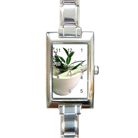 pestle & Mortar Rectangular Italian Charm Watch from ArtsNow.com Front