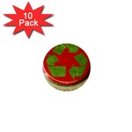 Green Crown 1  Mini Button (10 pack) 