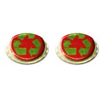 Green Crown Cufflinks (Oval)