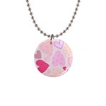 Romantic Hearts Button Necklace