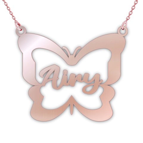 Personalized Name Butterfly 925 Sterling Silver Name Pendant Necklace from ArtsNow.com Front