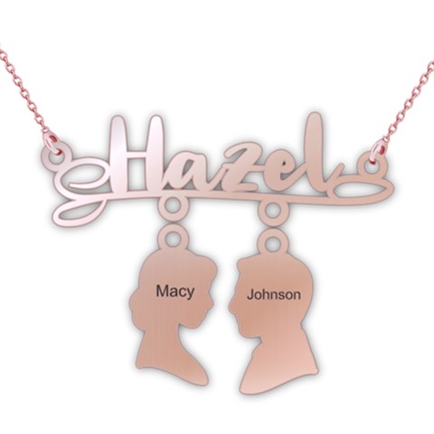 Personalized Double Name 925 Sterling Silver Pendant Necklace from ArtsNow.com Front