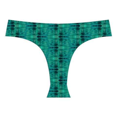 Peacock #4 Cross Back Hipster Bikini Set from ArtsNow.com Front Under