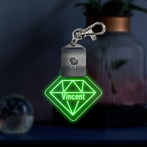 Personalized Name Diamond LED Key Chain from ArtsNow.com Front