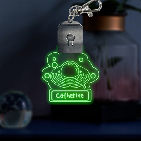 Personalized Name Space LED Key Chain from ArtsNow.com Front