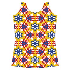 Wavey shapes pattern                                                             Criss cross Back Tank Top from ArtsNow.com Front