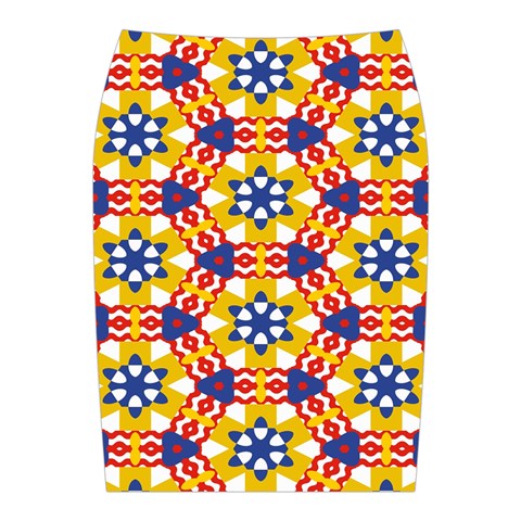 Wavey shapes pattern                                                             Midi Wrap Pencil Skirt from ArtsNow.com Back
