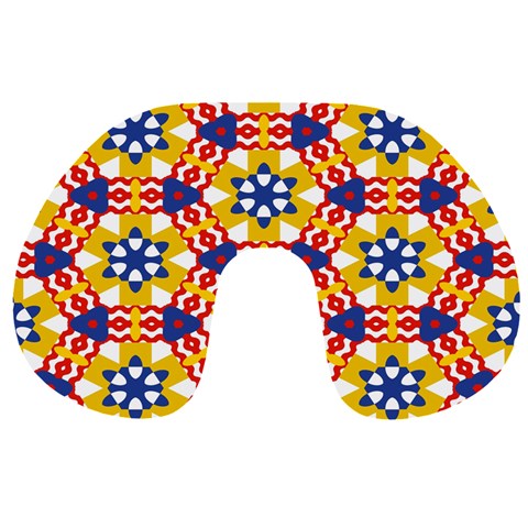 Wavey shapes pattern                                                              Travel Neck Pillow from ArtsNow.com Front