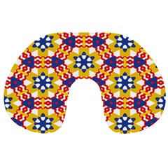 Wavey shapes pattern                                                              Travel Neck Pillow from ArtsNow.com Front