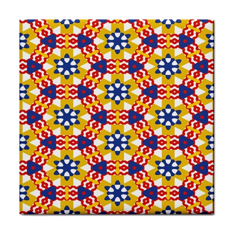 Wavey shapes pattern                                                              Tile Coaster from ArtsNow.com Front