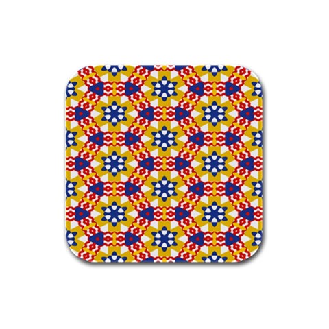 Wavey shapes pattern                                                              Rubber Square Coaster (4 pack from ArtsNow.com Front