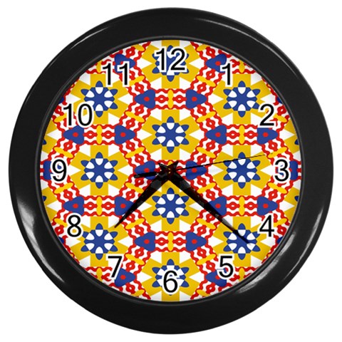 Wavey shapes pattern                                                              Wall Clock (Black) from ArtsNow.com Front