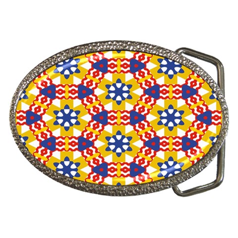 Wavey shapes pattern                                                              Belt Buckle from ArtsNow.com Front