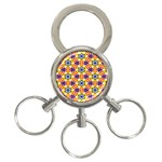 Wavey shapes pattern                                                              3-Ring Key Chain