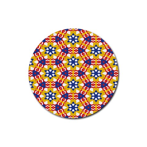Wavey shapes pattern                                                              Rubber Coaster (Round) from ArtsNow.com Front