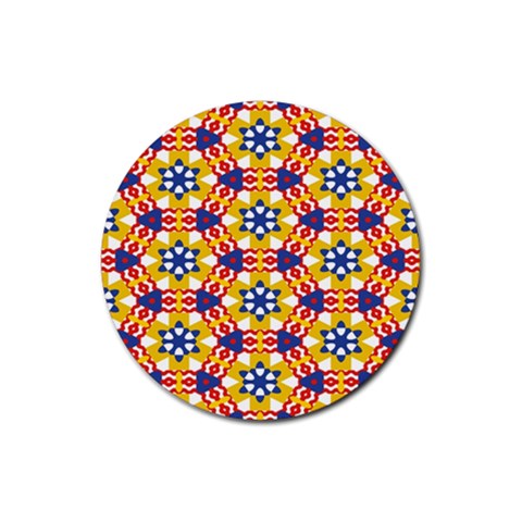 Wavey shapes pattern                                                              Rubber Round Coaster (4 pack) from ArtsNow.com Front