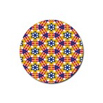Wavey shapes pattern                                                              Rubber Round Coaster (4 pack)