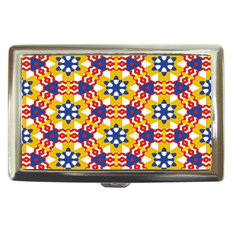 Wavey shapes pattern                                                              Cigarette Money Case from ArtsNow.com Front