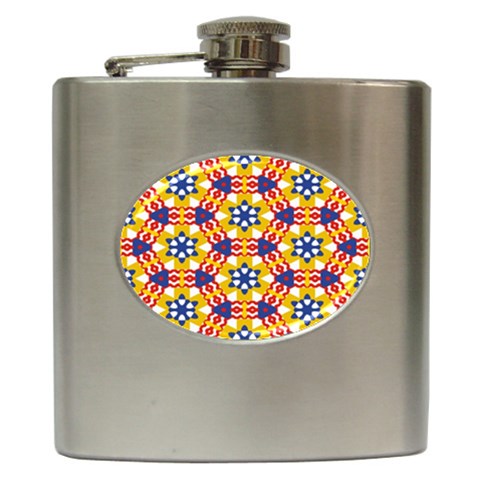 Wavey shapes pattern                                                              Hip Flask (6 oz) from ArtsNow.com Front