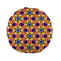 Wavey shapes pattern                                                             Standard 15  Premium Flano Round Cushion from ArtsNow.com Front