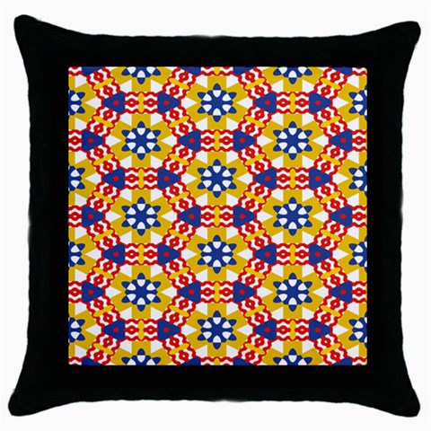 Wavey shapes pattern                                                              Throw Pillow Case (Black) from ArtsNow.com Front