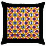 Wavey shapes pattern                                                              Throw Pillow Case (Black)