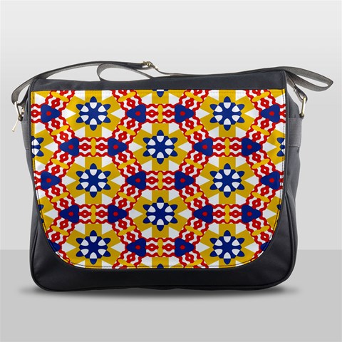 Wavey shapes pattern                                                              Messenger Bag from ArtsNow.com Front
